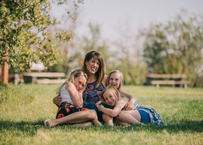 family, mother, daughters