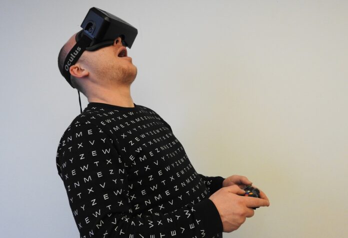 man, vr, virtual reality