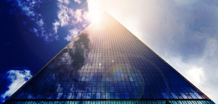 skyscraper, glass facade, facade