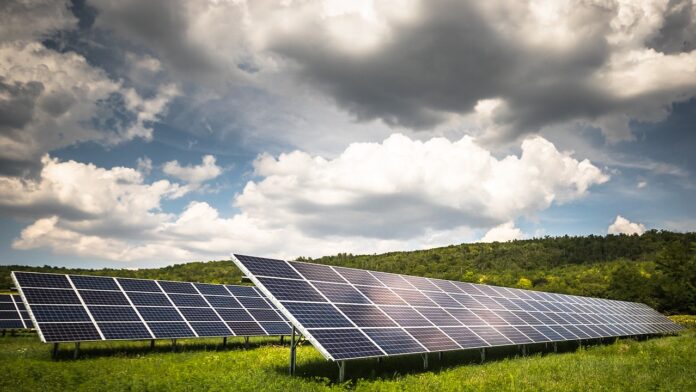 solar panel, solar power, solar farm
