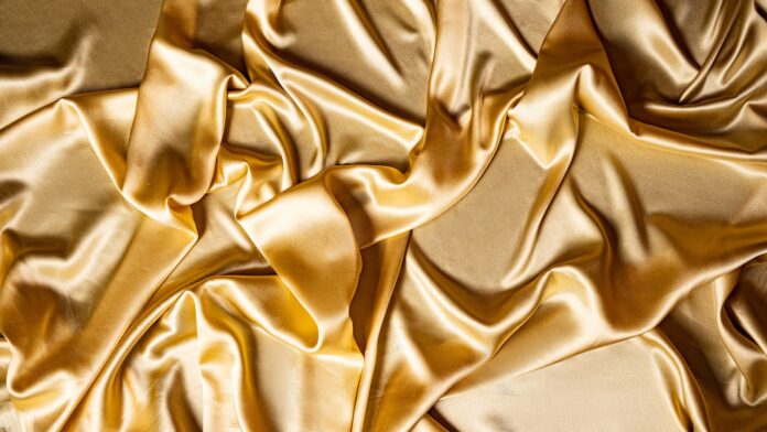 Crumpled Gold Fabric